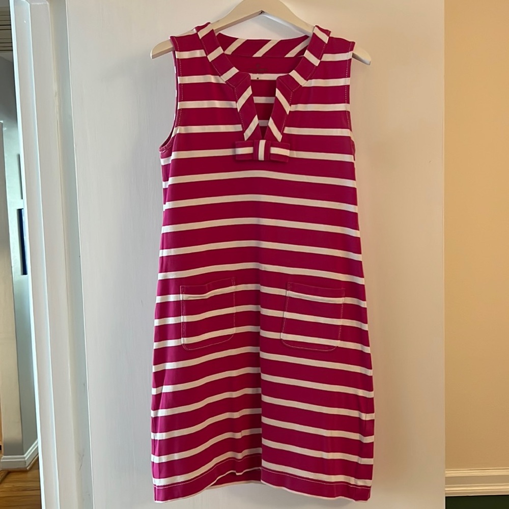 Pink and white stripped dress